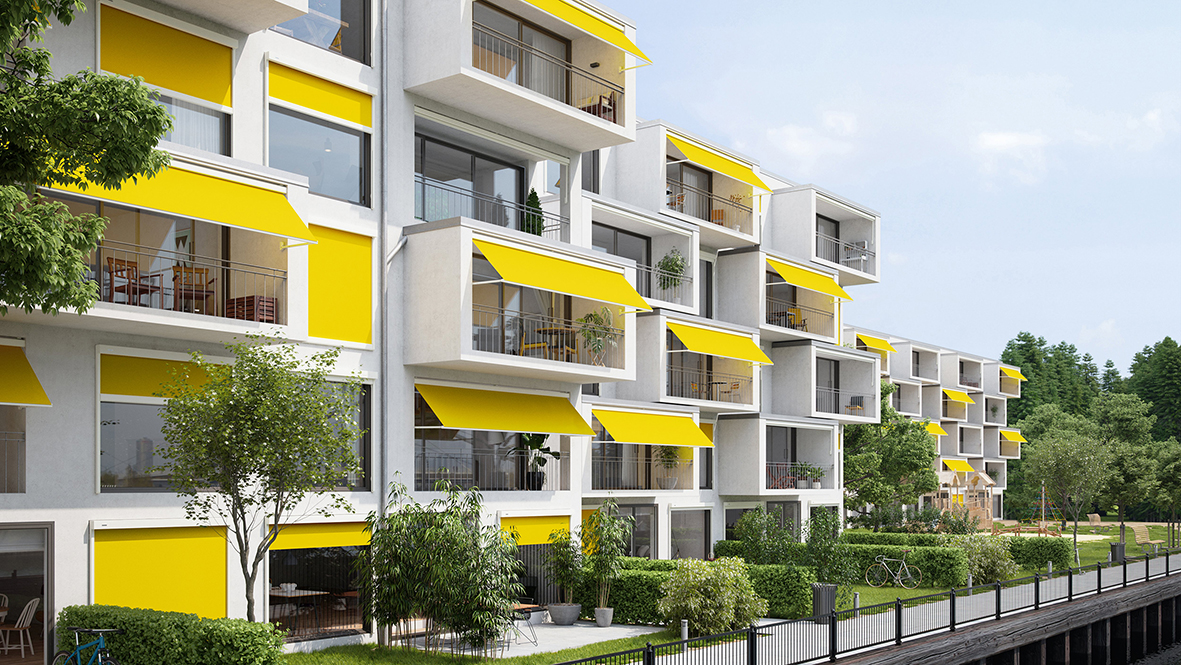 Sun awnings according to location