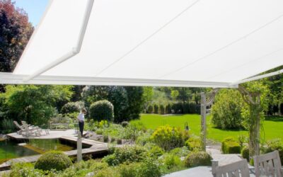 White awnings for modern houses