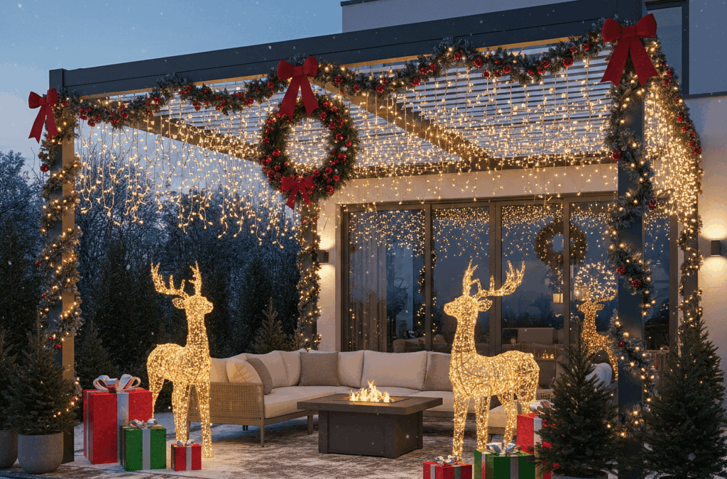 Celebrate Christmas in your garden pergola