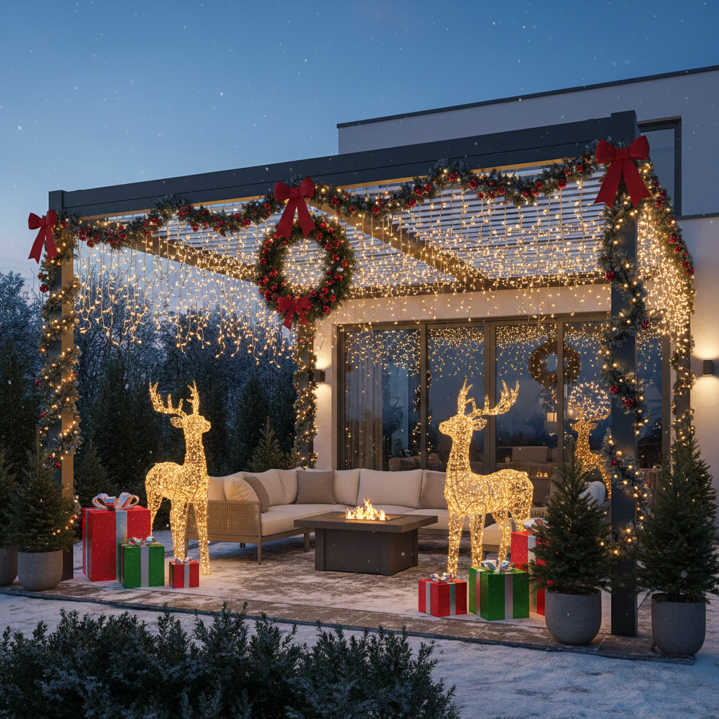 Celebrate Christmas in your garden pergola